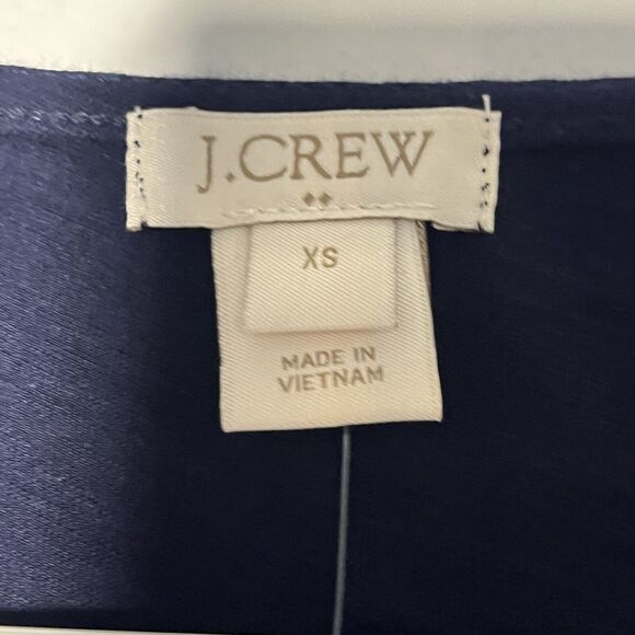 J Crew Embroidered Blouse Shirt Size XS Blue Orange Details Short Sleeve NWT $50 - Picture 2 of 10